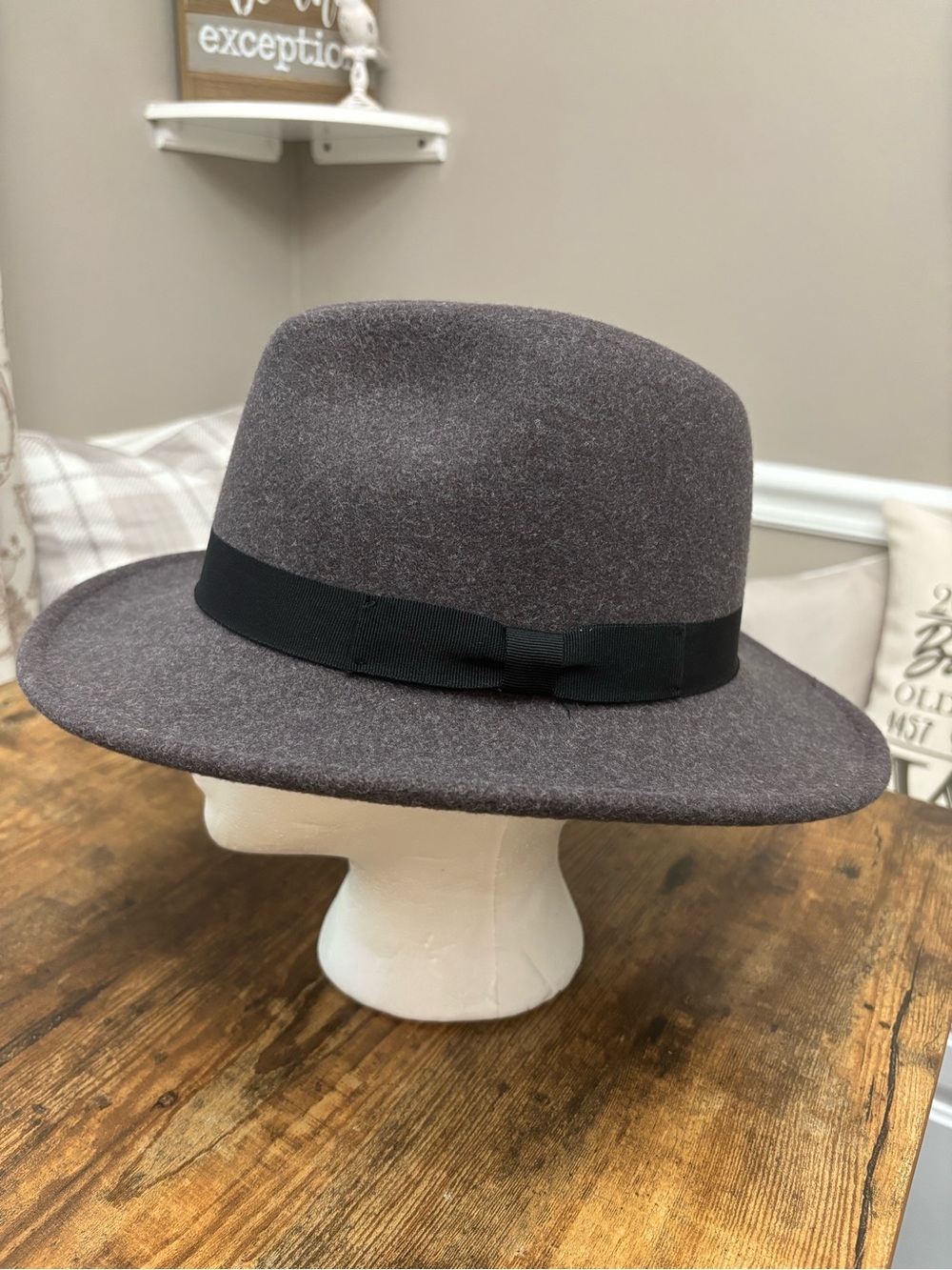 Stetson All American Brown Felt Fedora with Black Trim